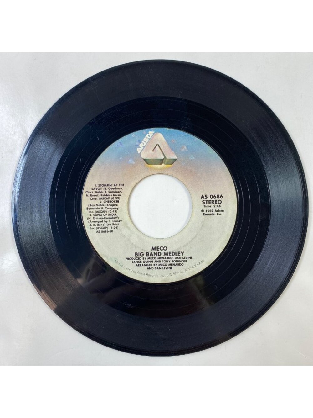 Vintage Arista Records 45 RPM Vinyl Single Meco "Big Band Medley" Collectible